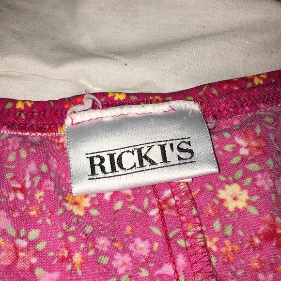 Hot Pink Floral Pencil Skirt - Picture 2 of 4